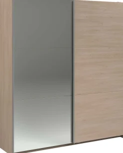 Kleiderschrank Swings - 178x59x203cm - mit Spiegel - 2 Türen - Eichendekor
