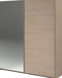 Kleiderschrank Swings - 178x59x203cm - mit Spiegel - 2 Türen - Eichendekor