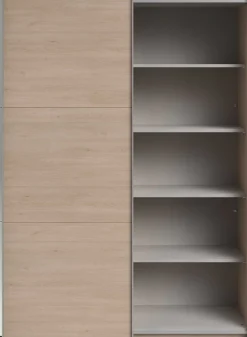 Kleiderschrank Swings - 148x59x203cm - mit Spiegel - 2 Türen - Eichendekor