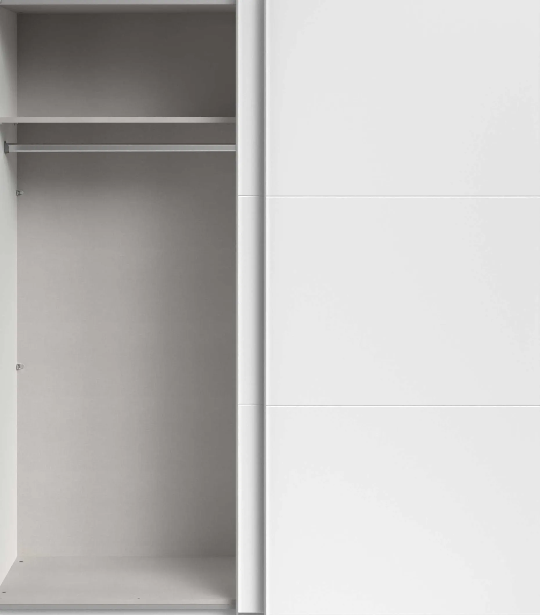 Kleiderschrank Swings - 178x59x203cm - 2 Türen - weiß