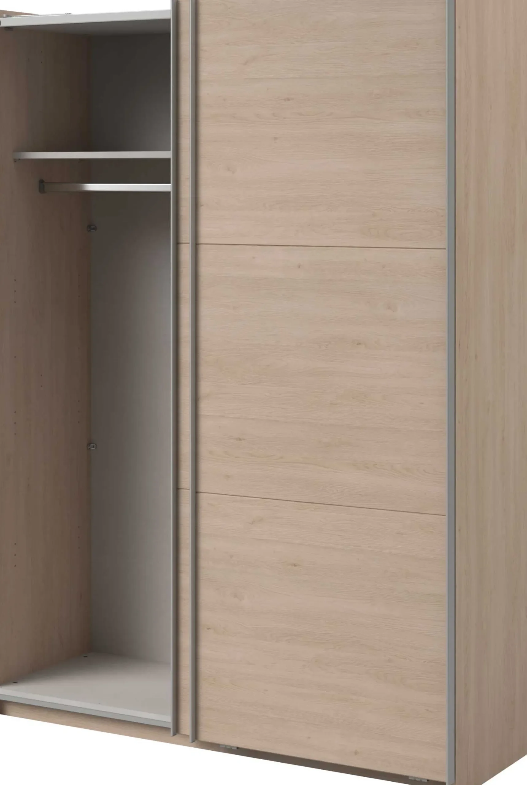 Kleiderschrank Swings - 148x59x203cm - 2 Türen - Eiche Dekor