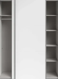 Kleiderschrank Swings - 148x59x203cm - 2 Türen - weiß
