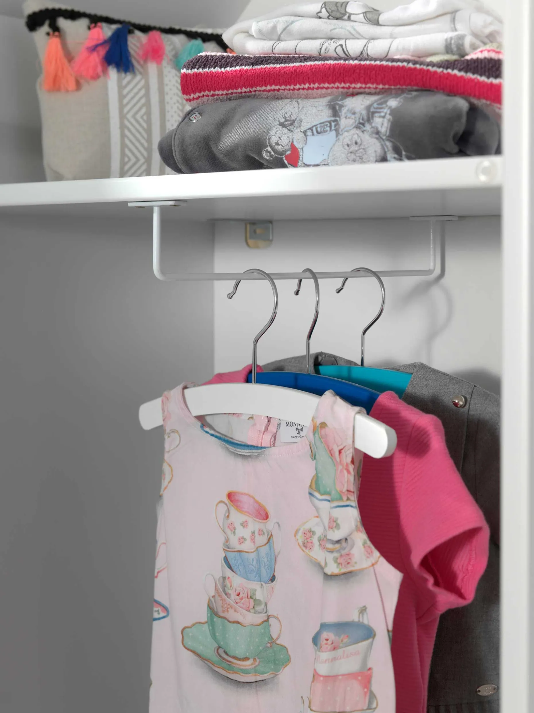 2 Kleiderschränke Bücherregal Casami - weiß/rosa
