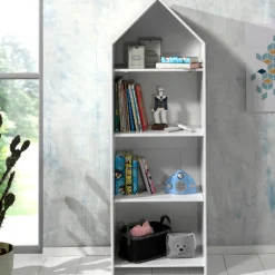 2 Kleiderschränke Bücherregal Casami - rosa/weiß/grau