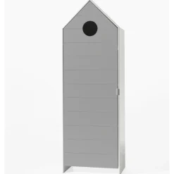 2 Kleiderschränke Bücherregal Casami - rosa/weiß/grau