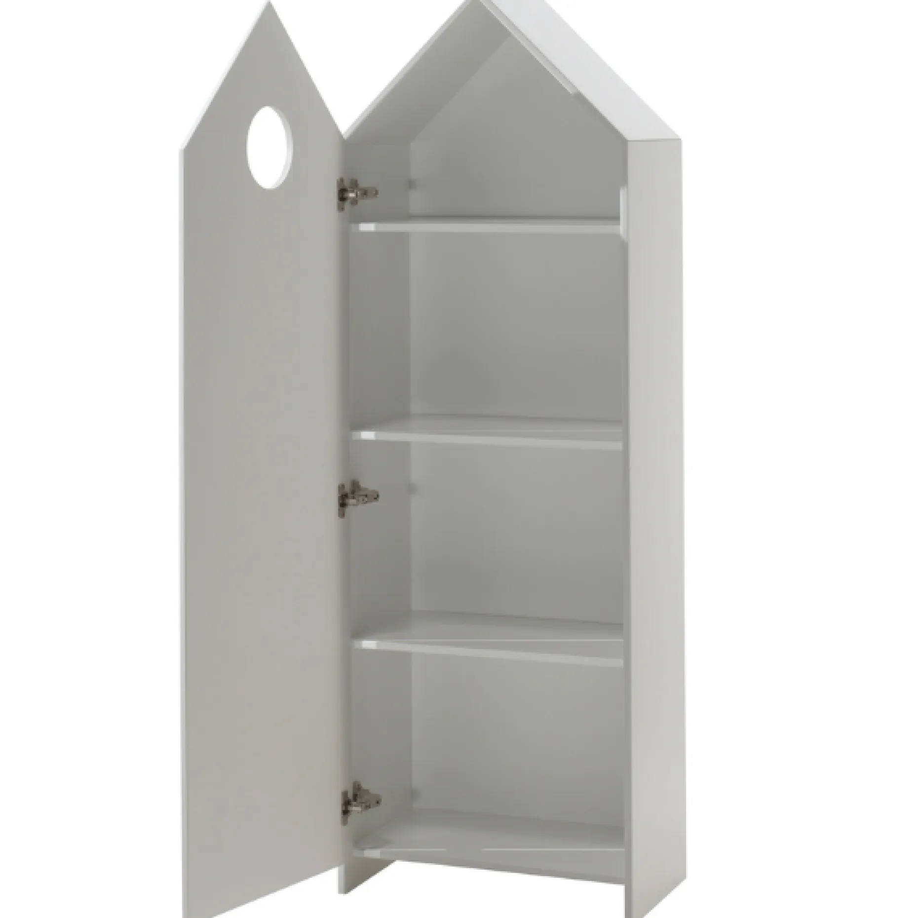 2 Kleiderschränke Bücherregal Casami - rosa/weiß/grau