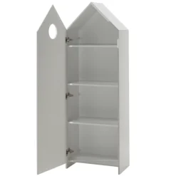 2 Kleiderschränke Bücherregal Casami - weiß