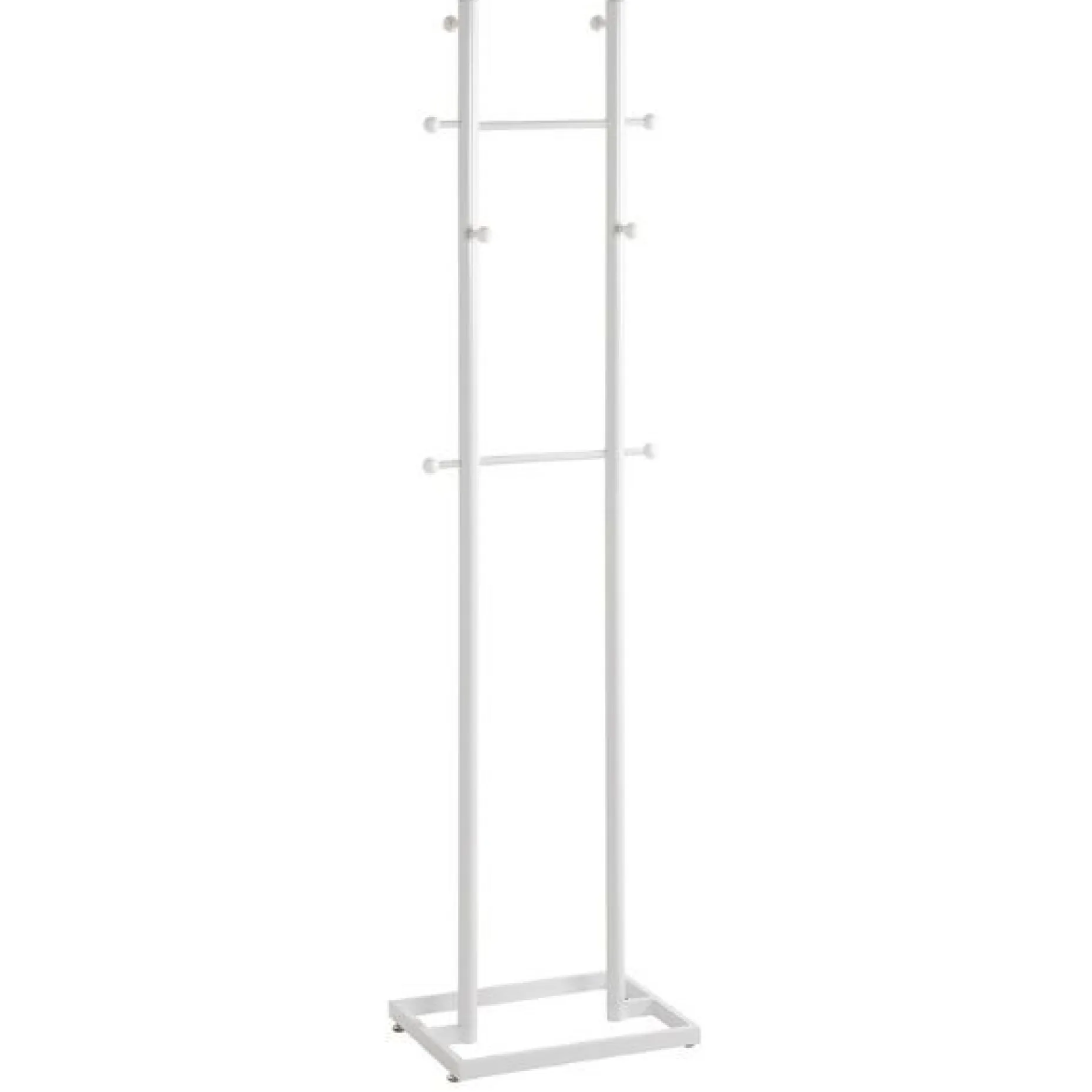 Kleiderständer mit 8 Haken - Weiß