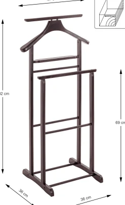 Kleiderständer mit Hosenbügel | Pine-design