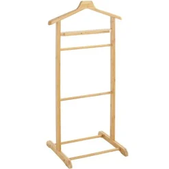 Kleiderständer mit Hosenbügel | Bambusdesign | 10 kg Belastbarkeit