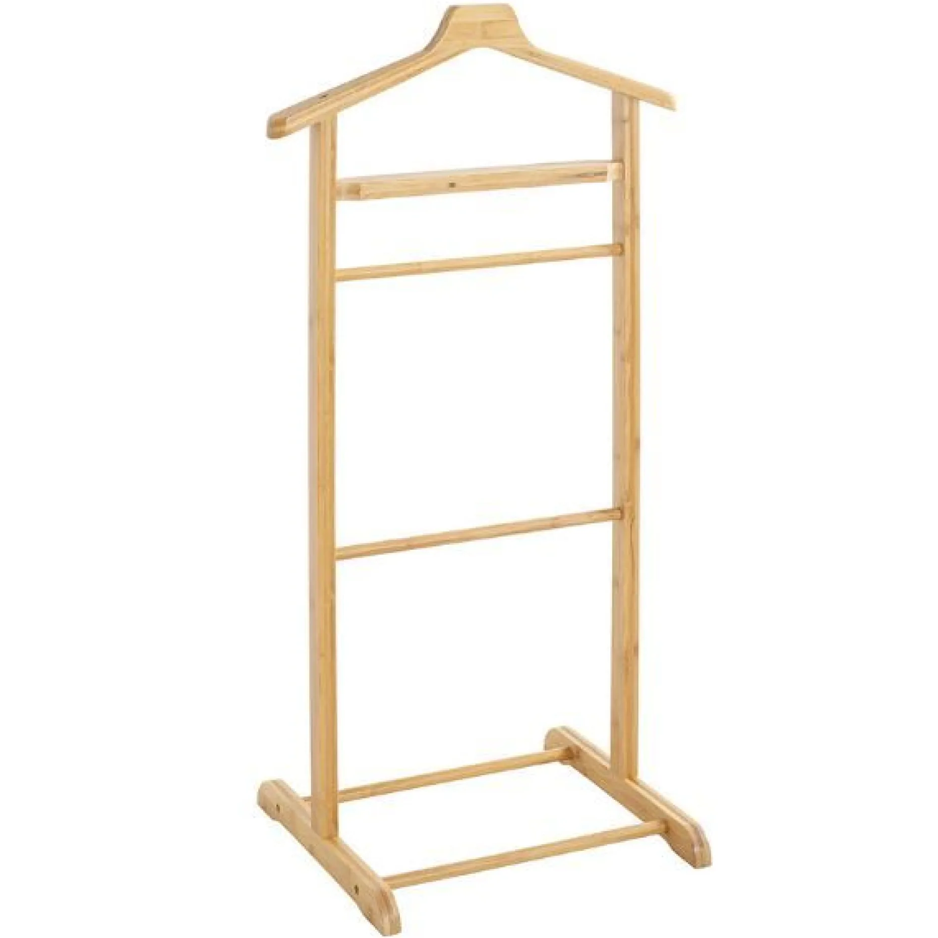Kleiderständer mit Hosenbügel | Bambusdesign | 10 kg Belastbarkeit