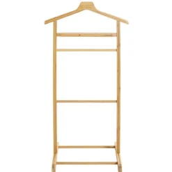 Kleiderständer mit Hosenbügel | Bambusdesign | 10 kg Belastbarkeit