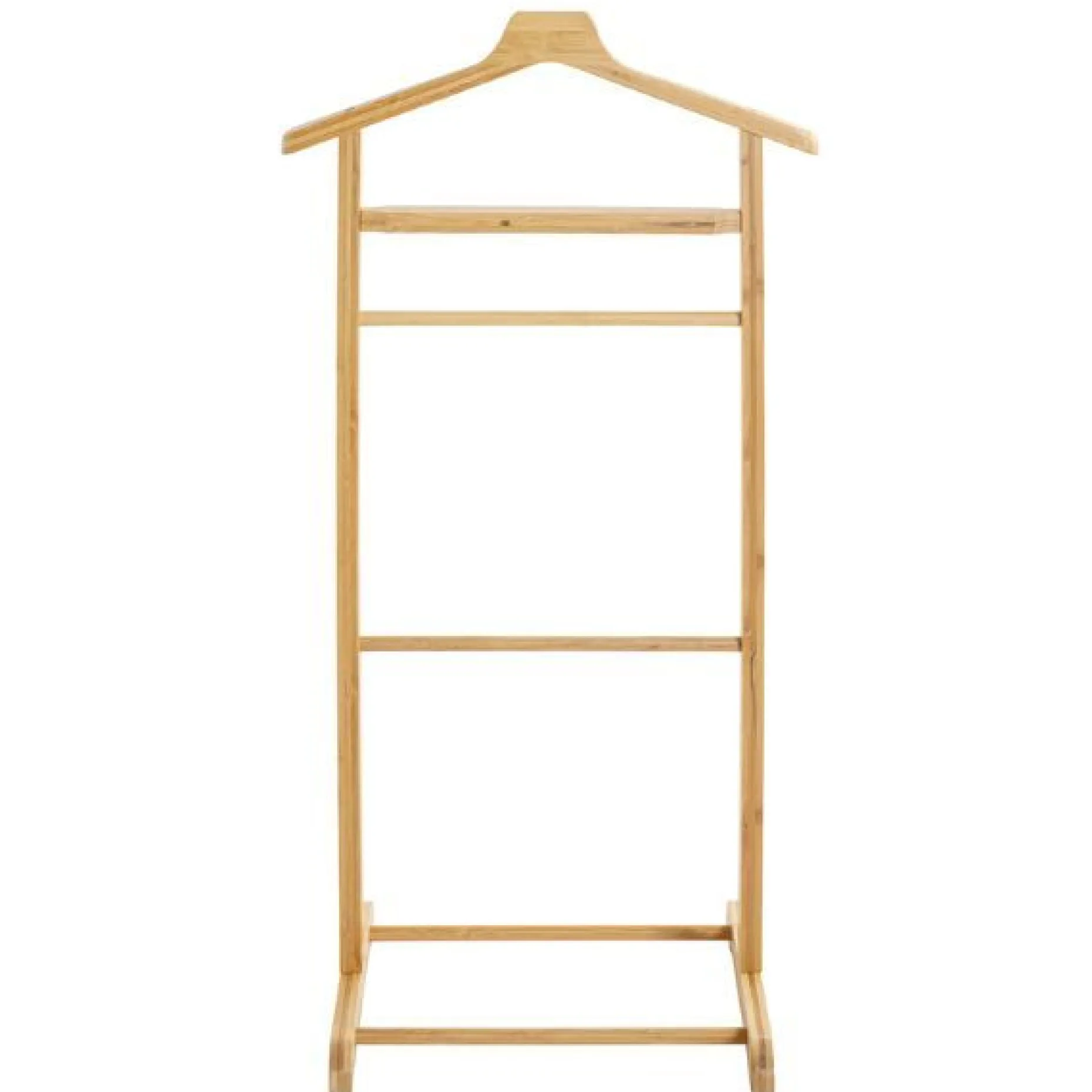 Kleiderständer mit Hosenbügel | Bambusdesign | 10 kg Belastbarkeit