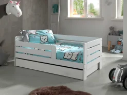 Kleinkindbett Anastasia mit Bettkasten 70 x 140cm Kiefer - weiß