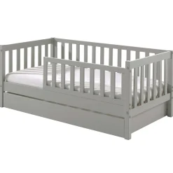 Kleinkindbett Petronille mit Bettkasten 70 x 140cm Kiefer - grau