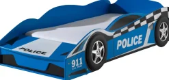 Kleinkindbett Polizeiauto 70x140cm - mit Staufach