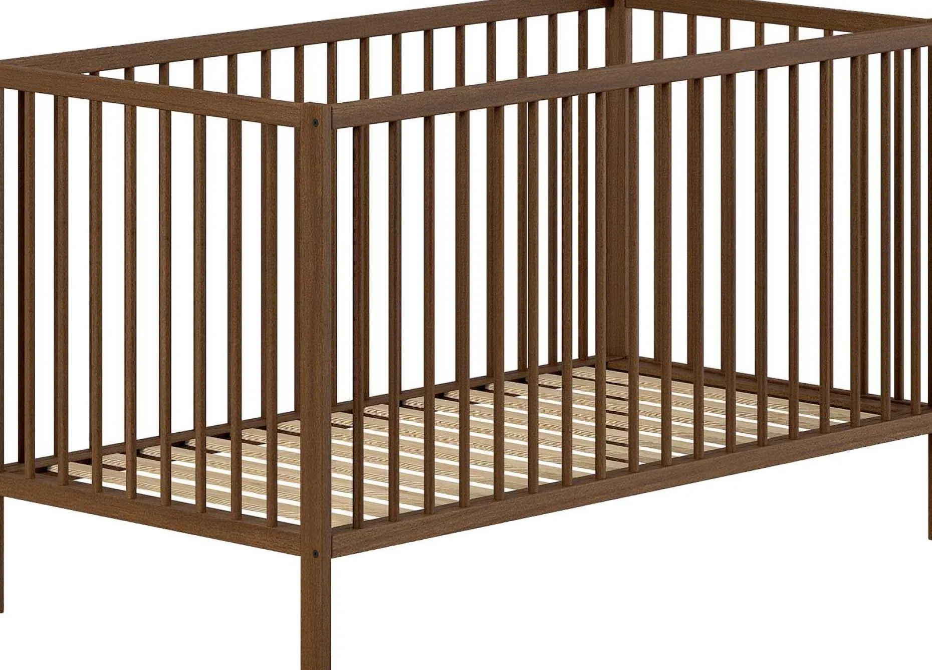 Kleinkinderbett Dino 70x140cm - verstellbar - Buche - Farbe Walnuss