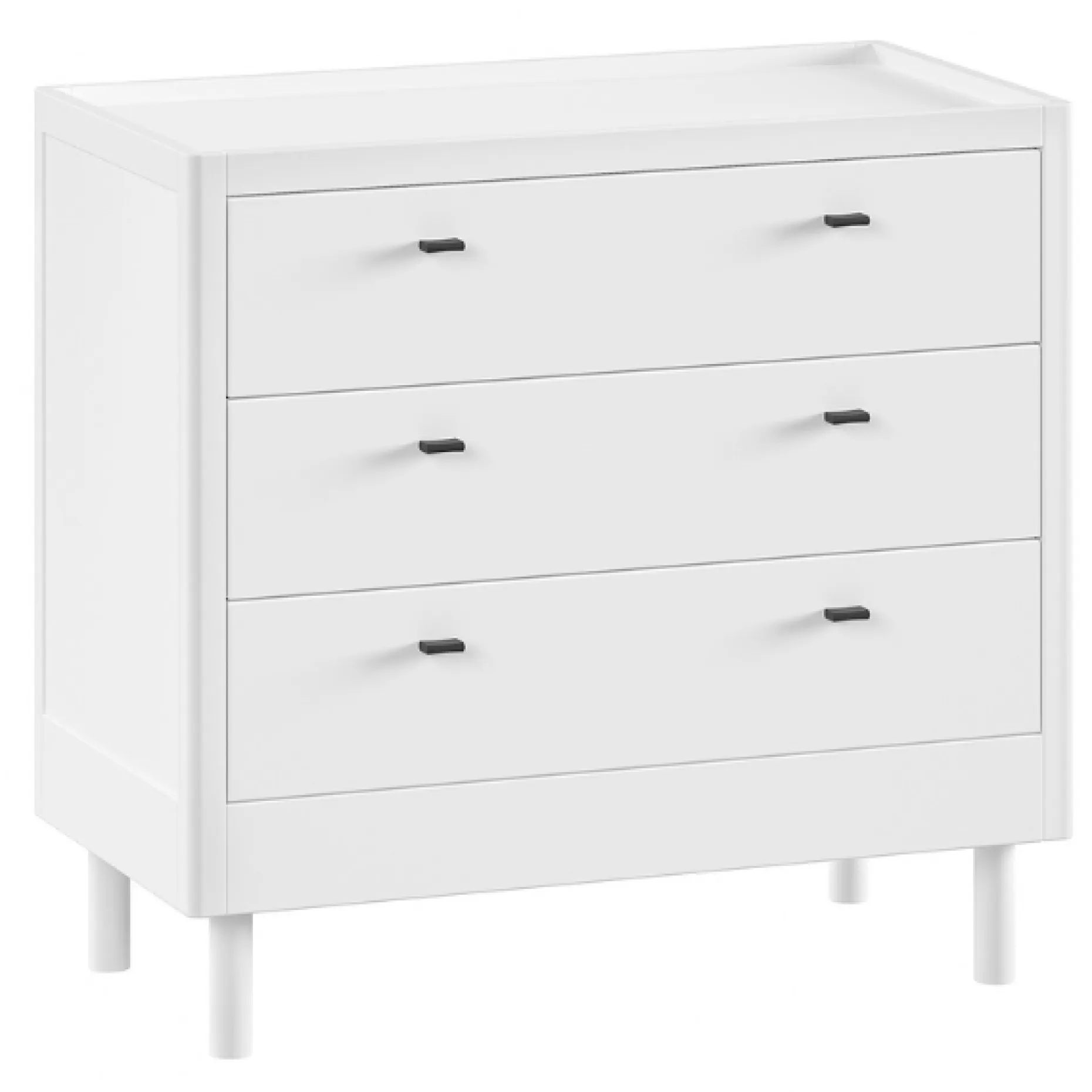 Kleinkindzimmer Forrest: Kleinkindbett 70x140cm, Kommode, Kleiderschrank - Weißbuche