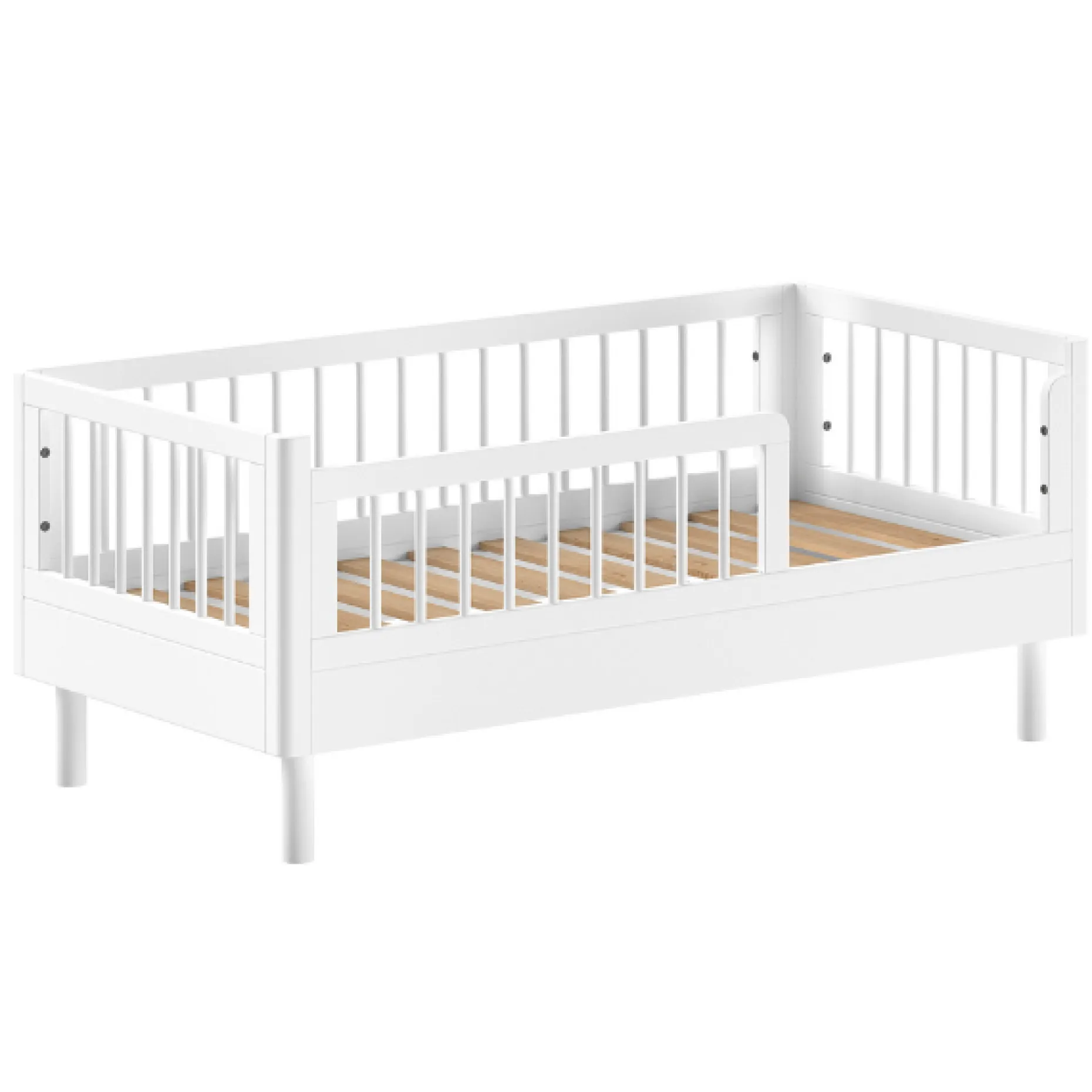 Kleinkindzimmer Forrest: Kleinkindbett 70x140cm, Kommode, Kleiderschrank - Weißbuche