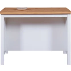 Kochinsel Julina | Platte aus Eichenholz | 124 x 75 x 91,5 cm | Farbe: Weiß