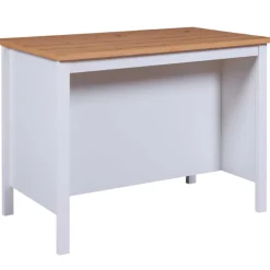 Kochinsel Julina | Platte aus Eichenholz | 124 x 75 x 91,5 cm | Farbe: Weiß