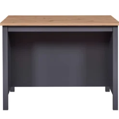 Kochinsel Nellina | Arbeitsplatte aus Eichenholz | 124 x 75 x 91,5 cm | Farbe: Anthrazit