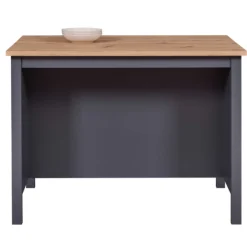 Kochinsel Nellina | Arbeitsplatte aus Eichenholz | 124 x 75 x 91,5 cm | Farbe: Anthrazit