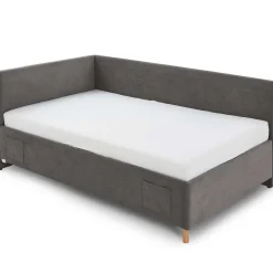 Kofferbett Cool | Mit Rückenlehne | 120 x 200 cm | Anthrazit Design