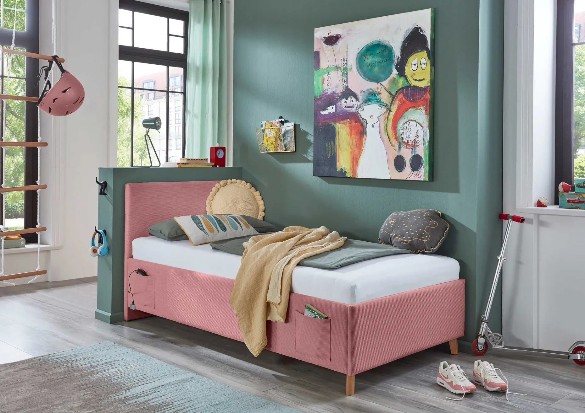 Kofferbett Cool | 120 x 200 cm | Rosa Design