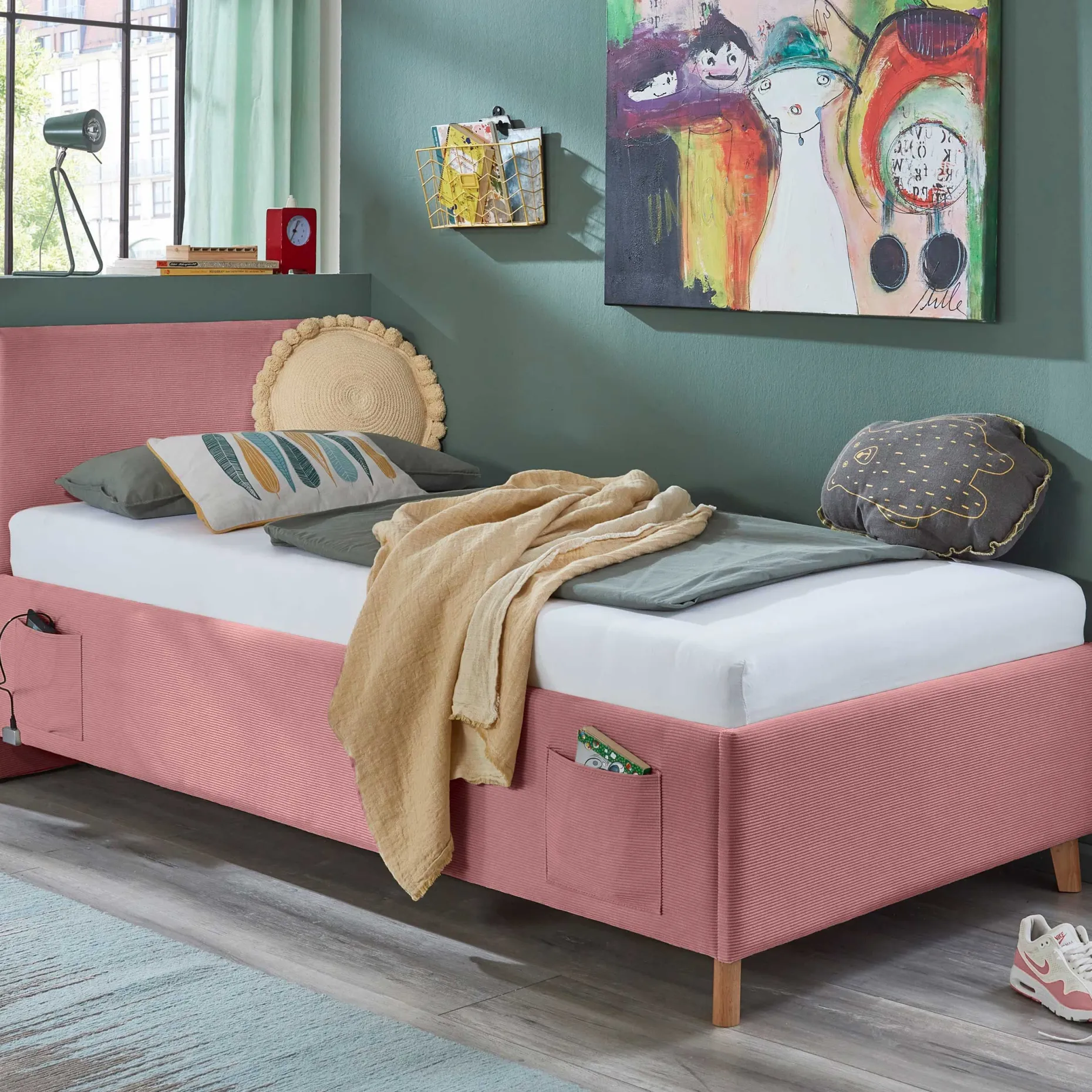 Kofferbett Cool | 120 x 200 cm | Rosa Design