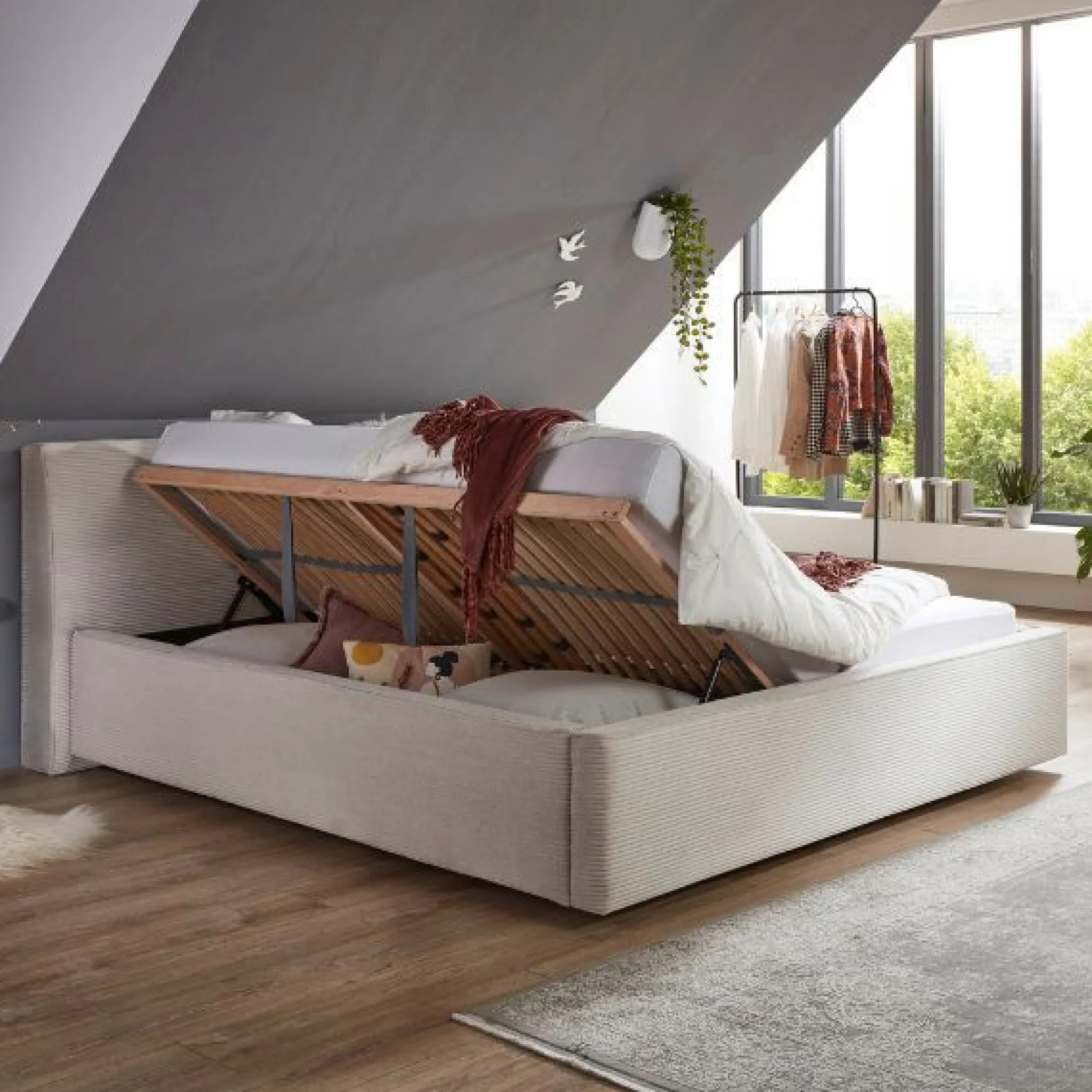 Kofferbett Mitoma | 180 x 200 cm | Design Beige