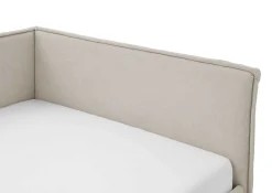 Kofferbett Ollie | Mit Rückenlehne | 120 x 200 cm | Beige Design