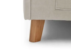 Kofferbett Ollie | Mit Rückenlehne | 140 x 200 cm | Beige Design