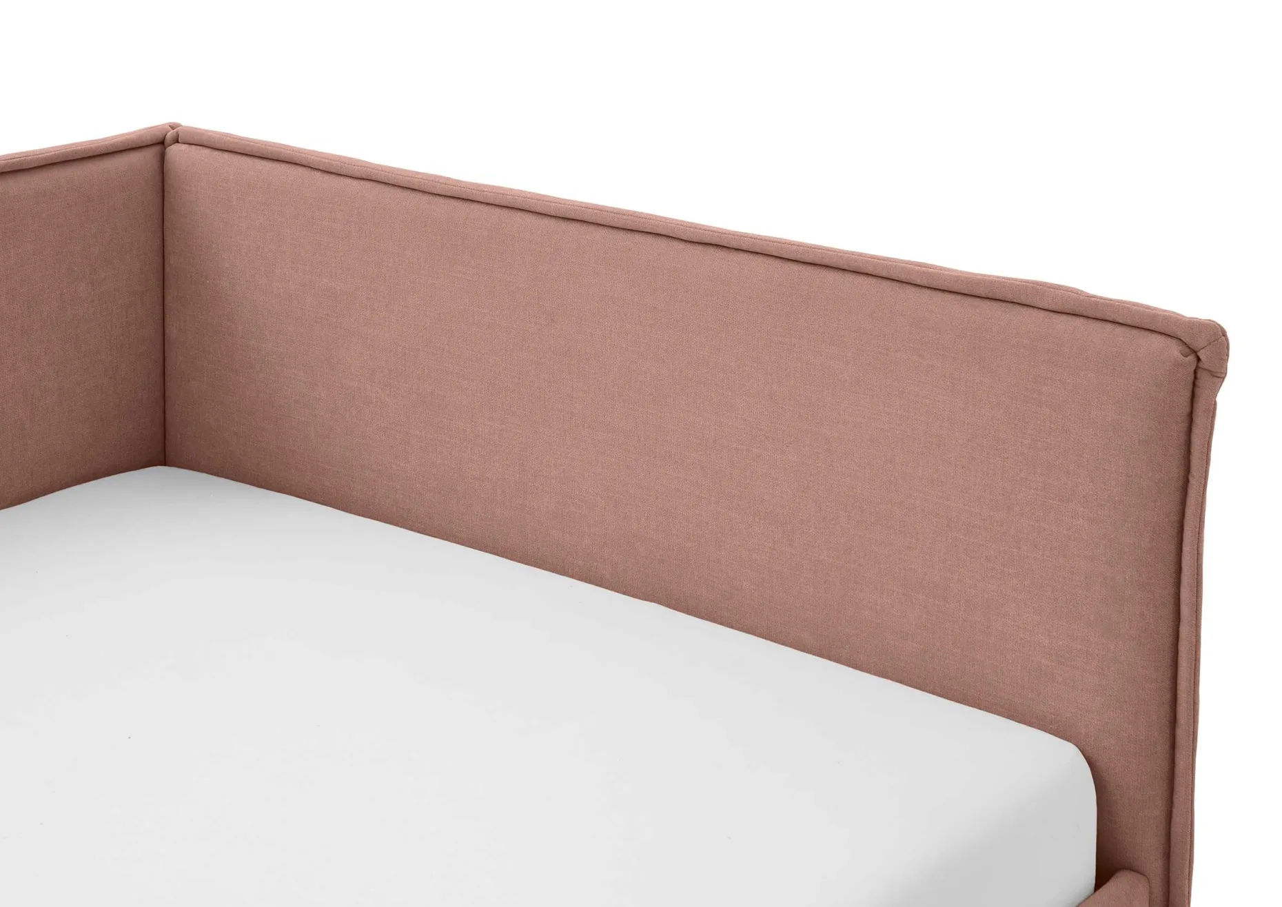 Kofferbett Ollie | Mit Rückenlehne | 120 x 200 cm | Rosa Design