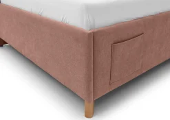 Kofferbett Ollie | Mit Rückenlehne | 140 x 200 cm | Rosa Design