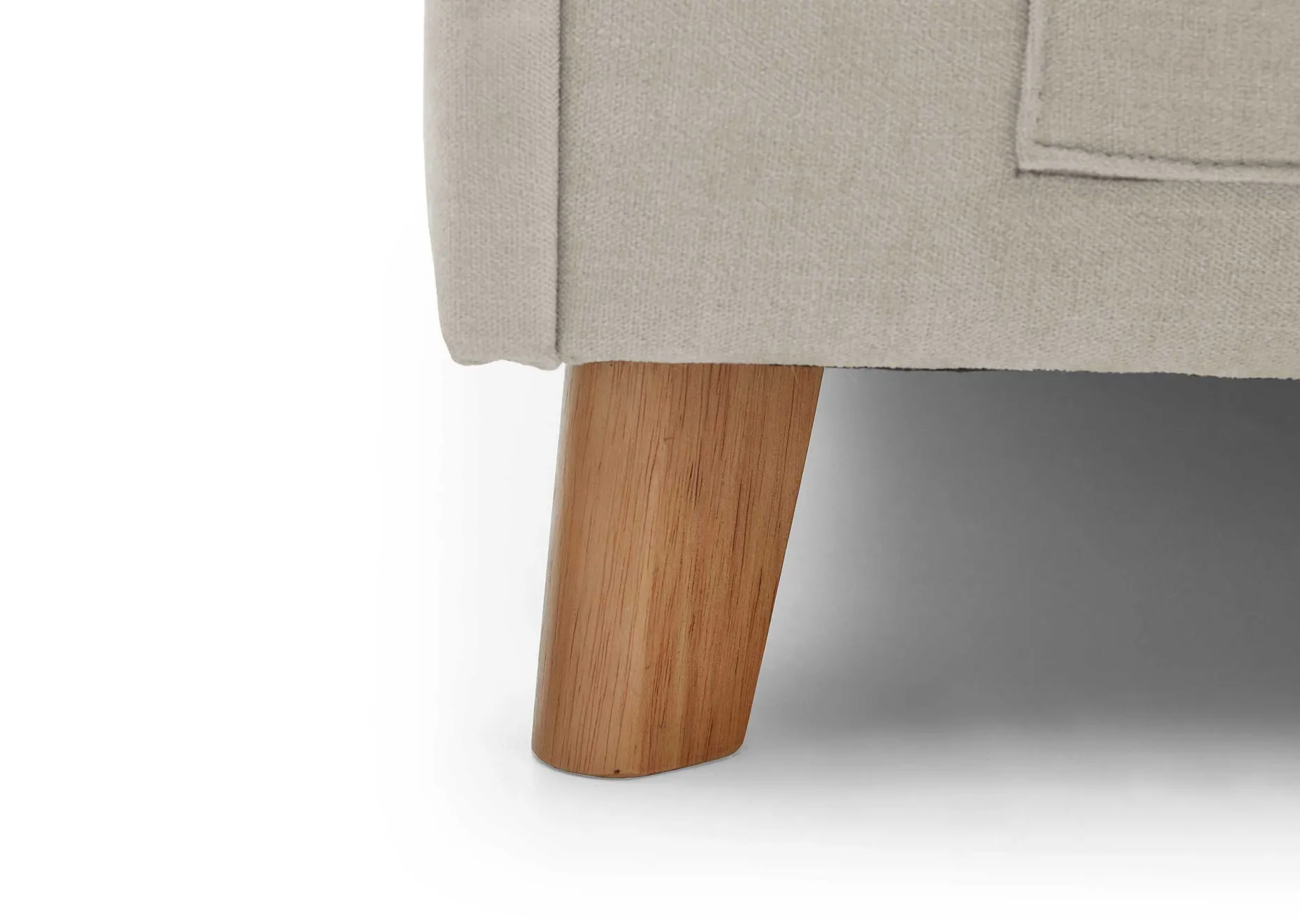 Kofferbett Ollie | Mit Rückenlehne | 90 x 200 cm | Beige Design