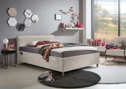 Kofferbett Ollie | 120 x 200 cm | Design Beige