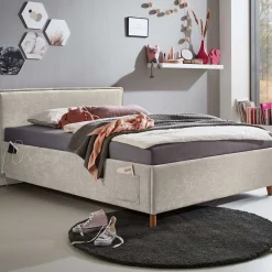 Kofferbett Ollie | 90 x 200 cm | Design Beige