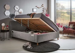 Kofferbett Ollie | 120 x 200 cm | Design Grau