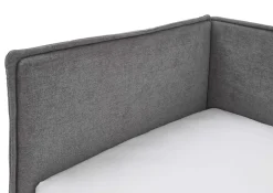 Kofferbett Ollie | 120 x 200 cm | Mit Rückenlehne | Grau