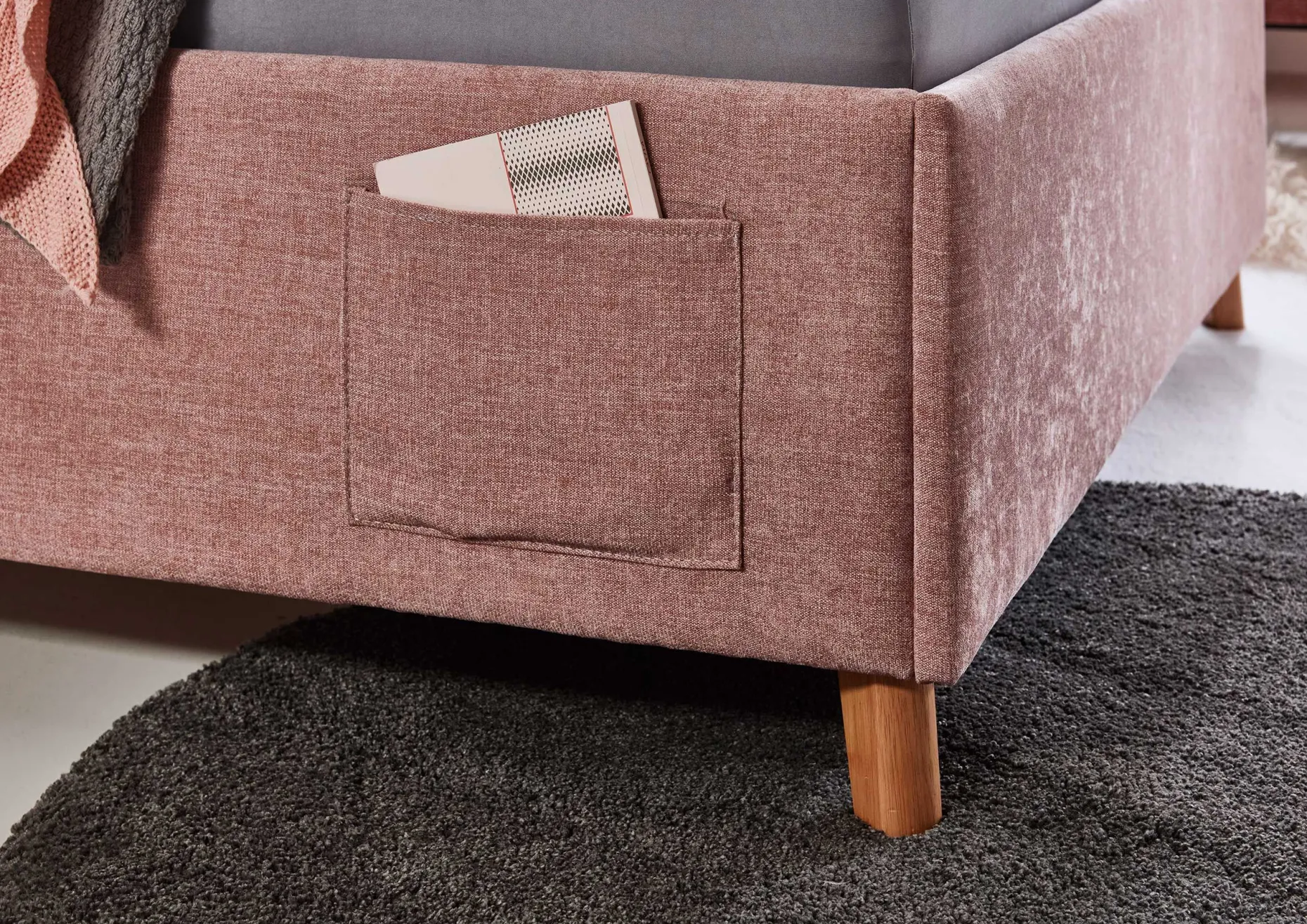 Kofferbett Ollie | 120 x 200 cm | Rosa Design