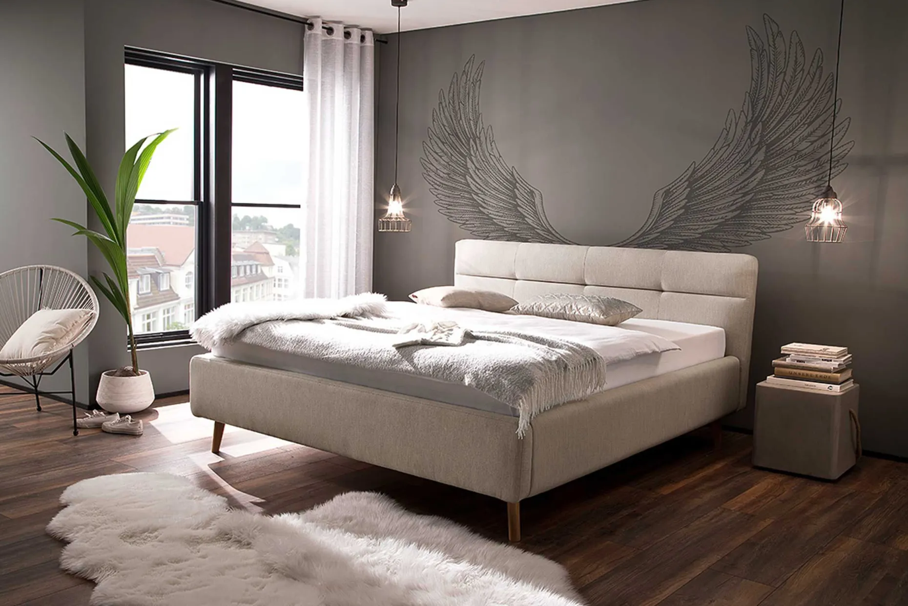 Kofferraumbett Lode 180x200 - beige
