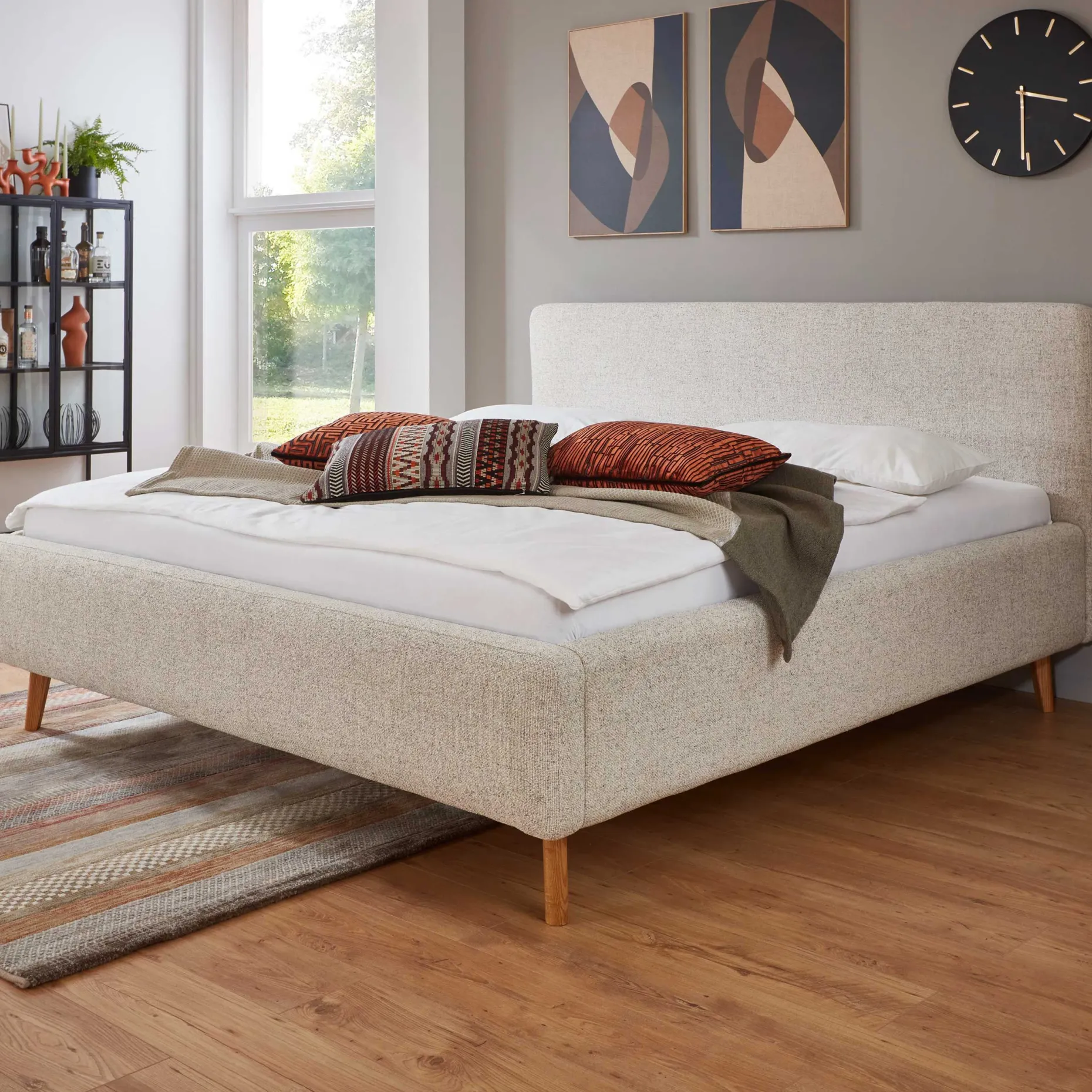 Kofferraumbett Nielsen | Inklusive Lattenrost | 160 x 200 cm | Beige