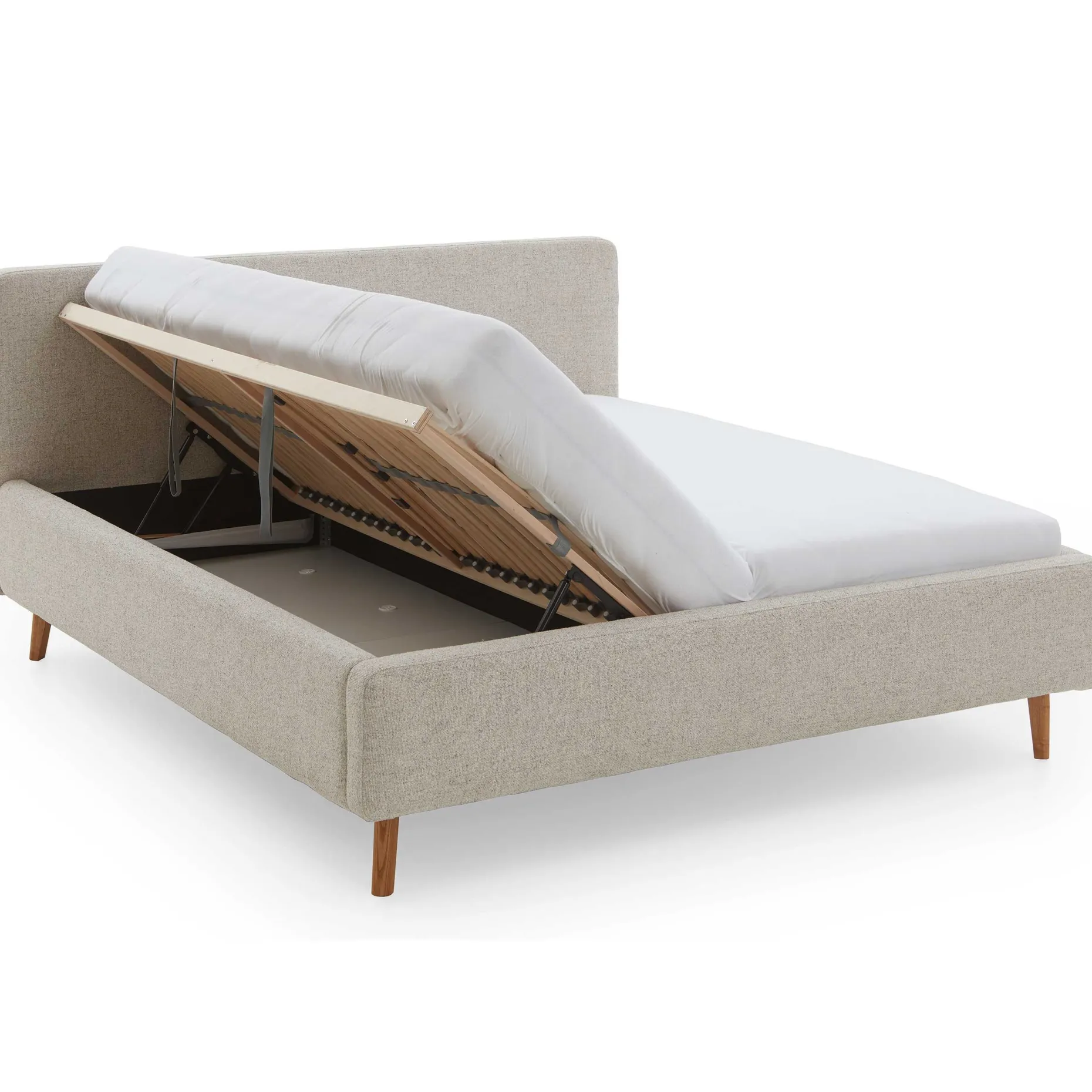 Kofferraumbett Nielsen | Inklusive Lattenrost | 160 x 200 cm | Beige