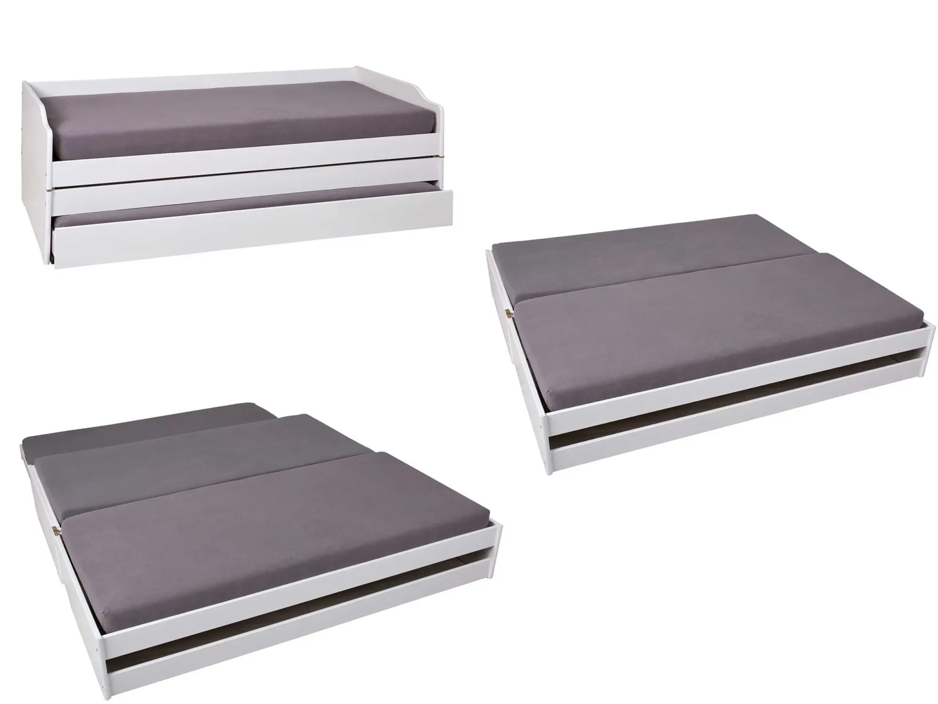 Kojenbett Lothar 90x200 cm - white wash