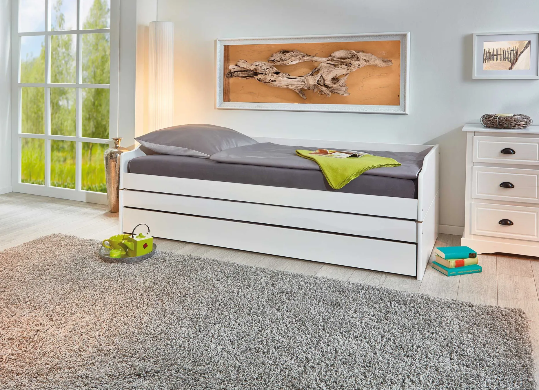 Kojenbett Lothar 90x200 cm - white wash