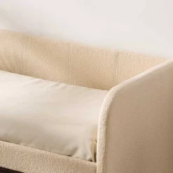 Kojenbett Spector - 90 x 200 cm - Mit Schubladen - Beiger Teddystoff