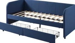 Kojenbett Spector - 90 x 200 cm - Mit Schubladen - Blau