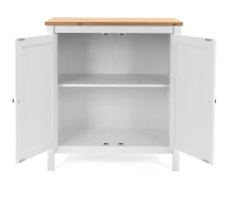 Kommode Berge 80cm 2 Türen - weiß/Eiche