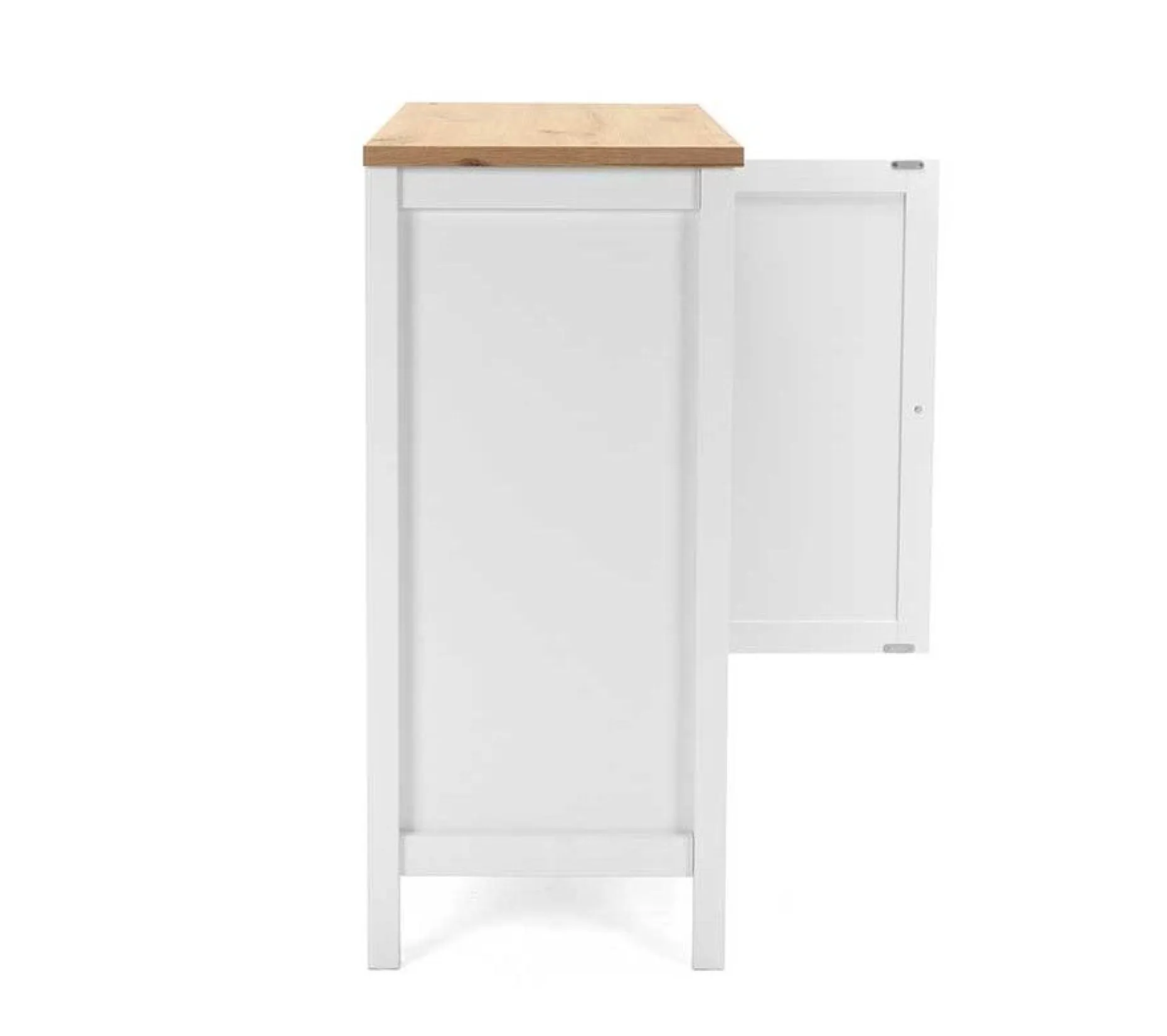 Kommode Berge 80cm 2 Türen - weiß/Eiche